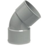 Bocht 45° PVC-U 110 mm lijmmof grijs KOMO