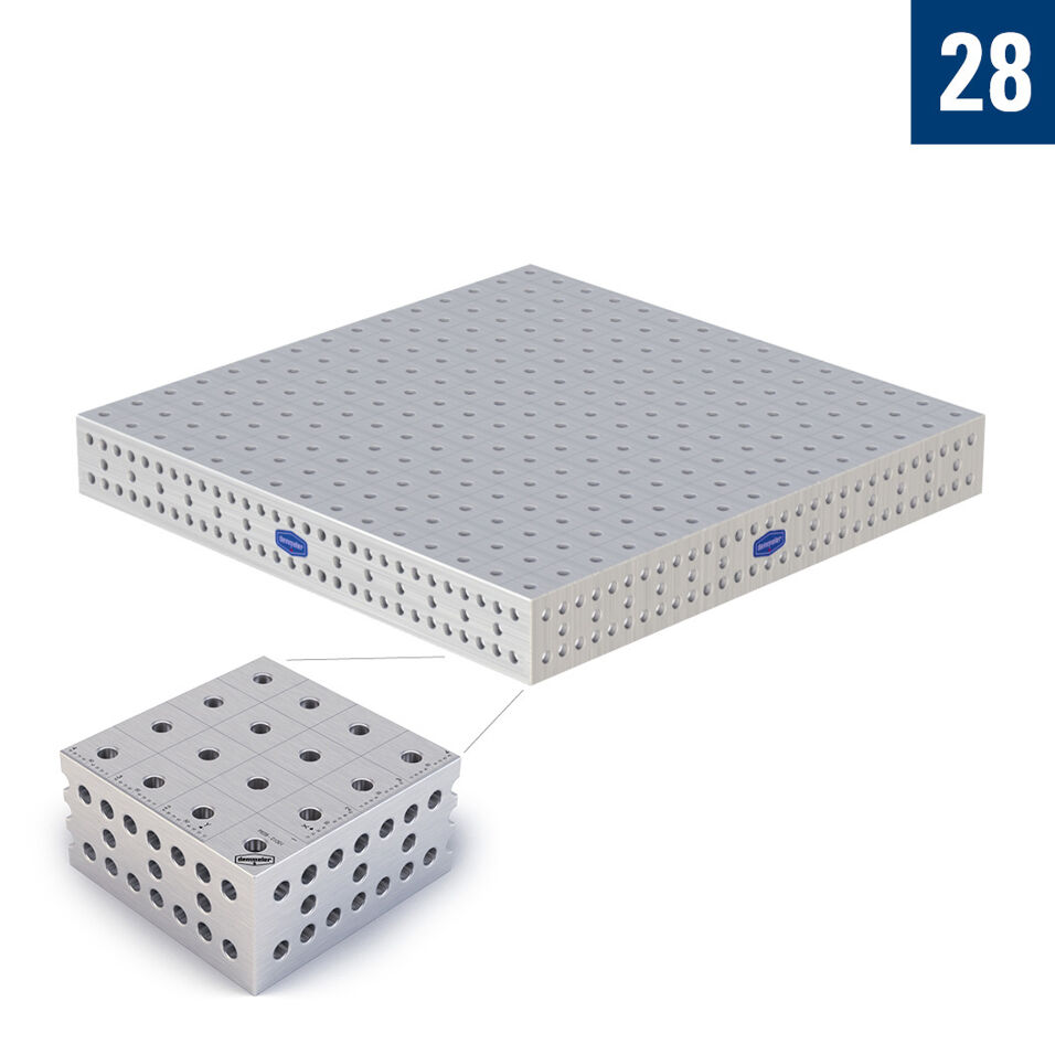 Product afbeelding Demmeler opspantafel PE 1500x1500x200 mm