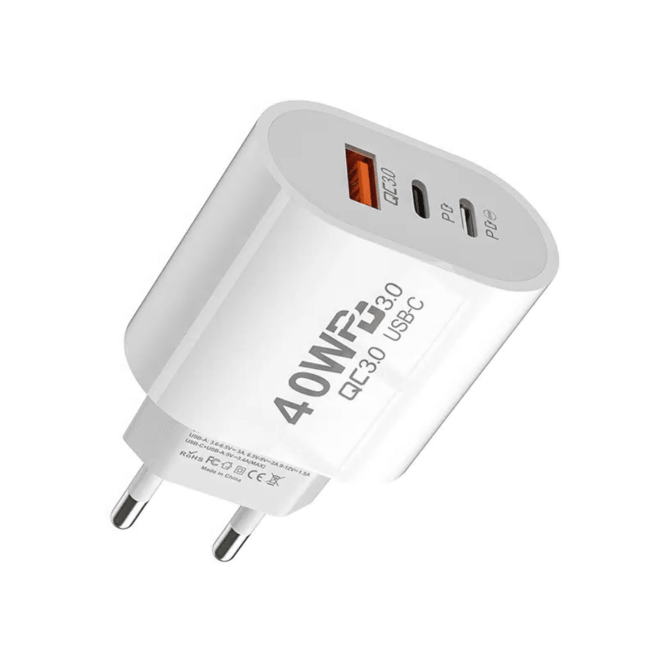 Product afbeelding Clark lader USB-C & USB-A incl.USB-C kabel