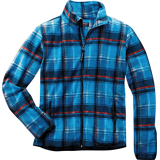 fleece vest blauw geblokt