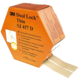 3M Dual Lock Hersluitbaar Klikband Low Profile SJ4570D, Transparant, 25 mm x 10 m, 1.7 mm