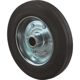 Wiel geg.met rollager zwart 200mm
