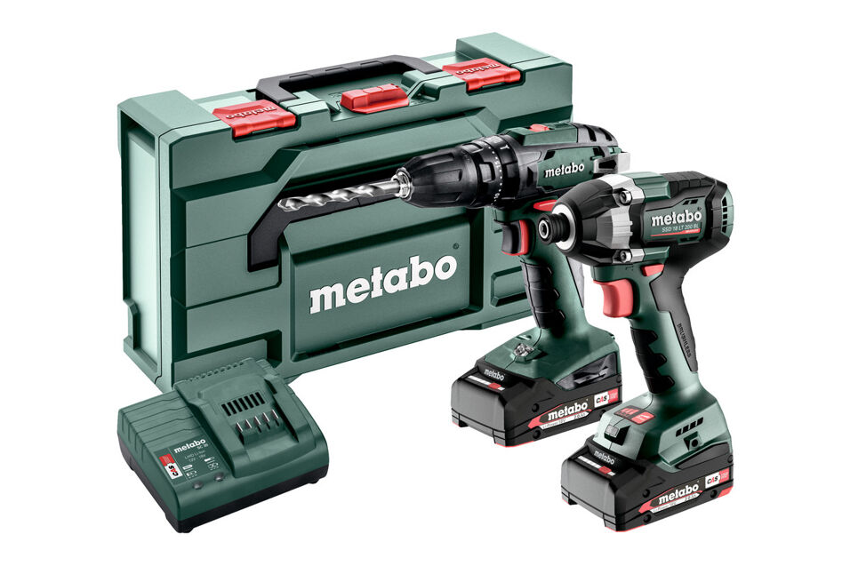 Product afbeelding Metabo accu machineset SB18+SSD18LT200BL, 2 x 2,0 Ah, lader SC 30