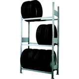 S3 CLIP bandenstelling AS 2500 x 1000 x 400 cpl. v zk met 8 langsschoren voor banden (4 bandenetages)