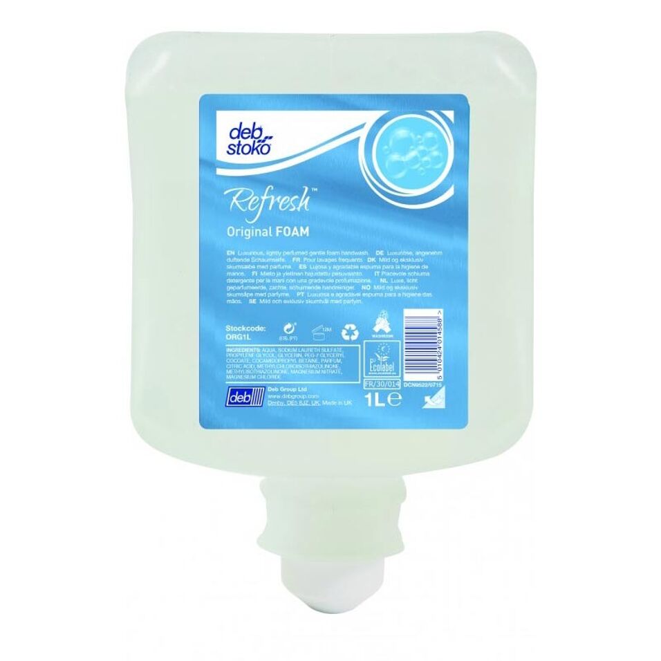 Product afbeelding Deb Stoko huidreiniging Refresh Original FOAM patroon a 1 lt