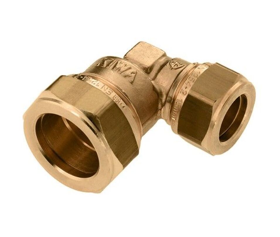 Product afbeelding Knel messing verloopknie 22 x 15 mm