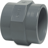 Overgangssok PVC-U 32 mm x 1/2" lijmmof x binnendraad 16 bar grijs