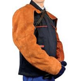 Lasmouw met schouderstuk links roodbruin