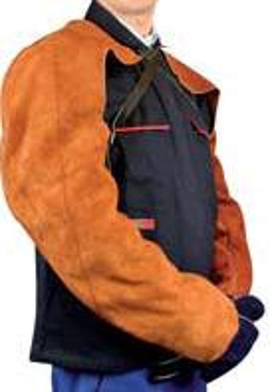 Product afbeelding Lasmouw met schouderstuk links roodbruin