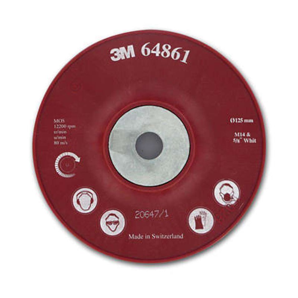 Product afbeelding 3M Vlakke Fibre Schijf Back-up Pad, 125 mm, vormbaar
