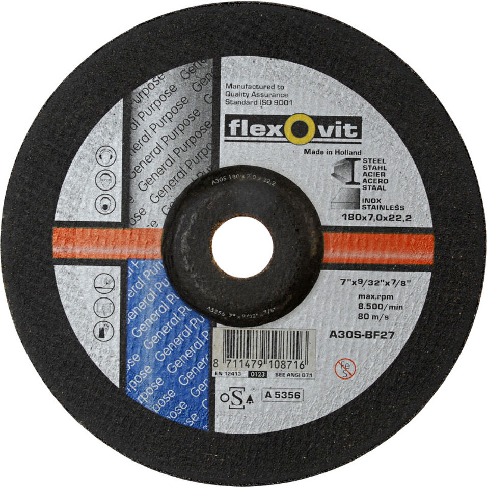 Product afbeelding Flexovit afbraamschijf A30Q BF27 125x4,0x22,2 mm