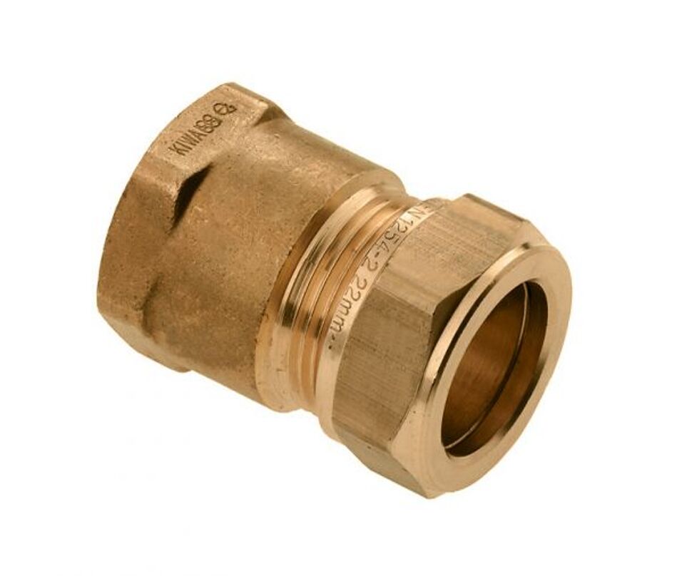 Product afbeelding Knelkoppeling schroefbus messing 3/8" x 12 mm
