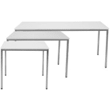 Tafel  800 x 800mm lichtgrijs/lichtgrijs