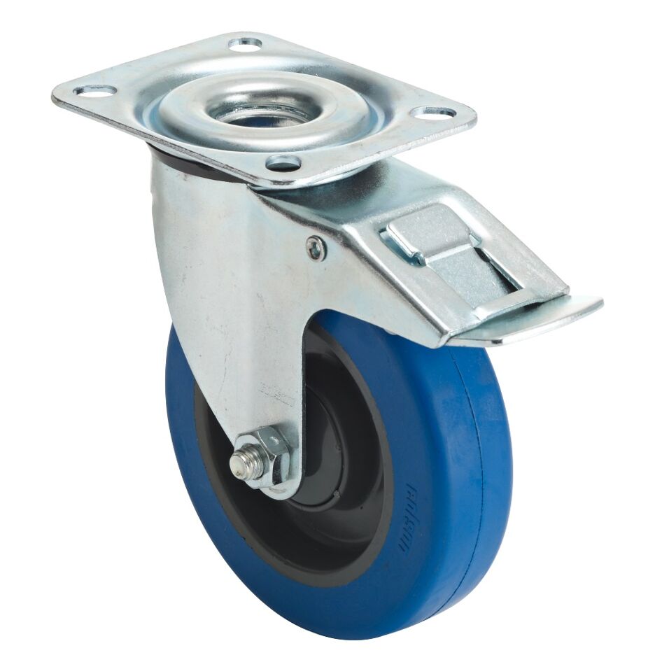 Product afbeelding Colson zwenkwiel BPPB met topplaat en rem 80 x 35mm 150kg