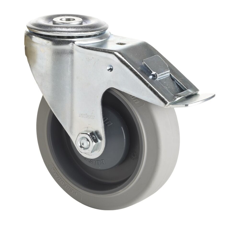 Product afbeelding Colson zwenkwiel BPPF met boutgat en rem 80 x 32mm 120kg