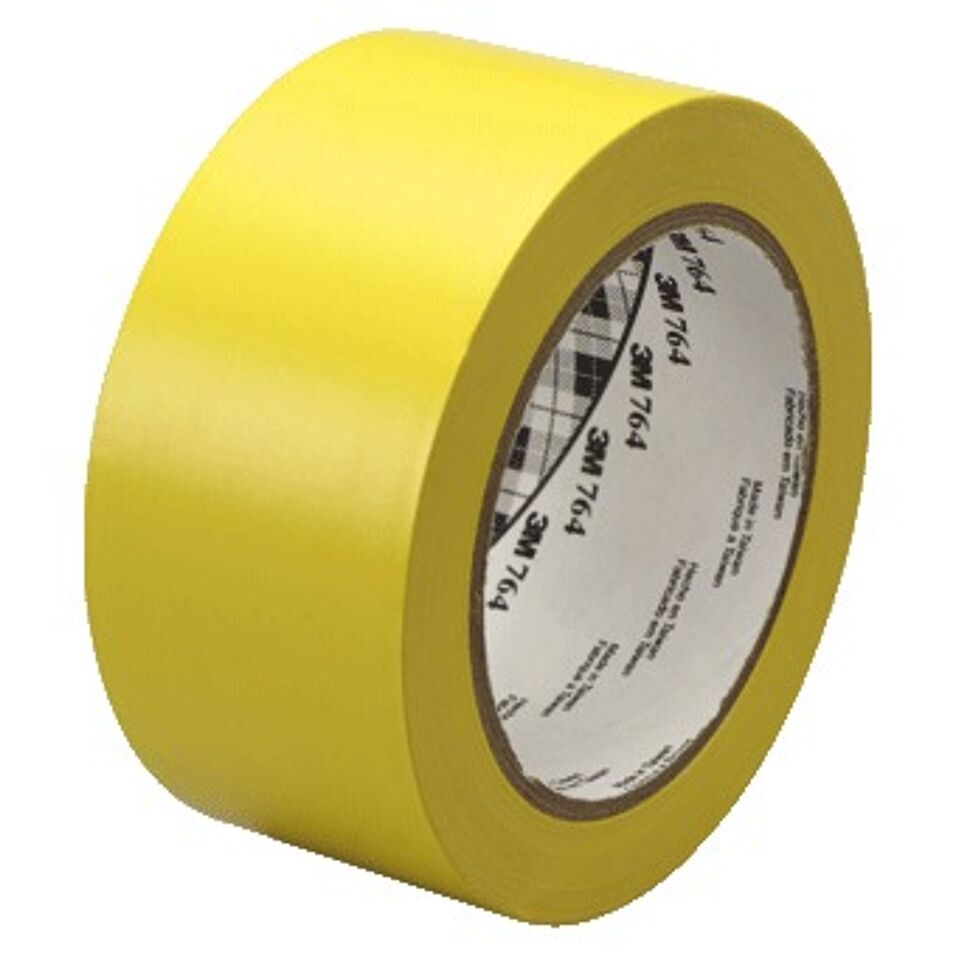 Product afbeelding 3M Vinyl Tape Algemeen Gebruik 764, Geel, 50 mm x 33 m, 0.13 mm