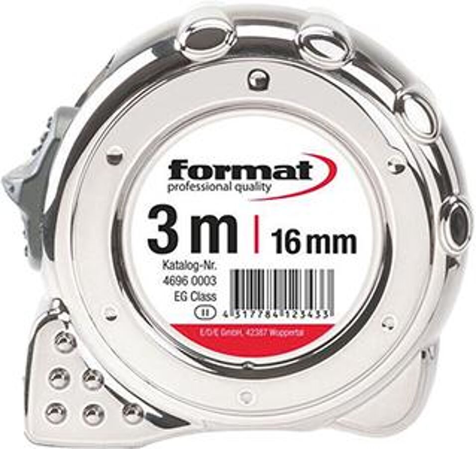 Product afbeelding Format rolmaat verchroomd 16mmx3m