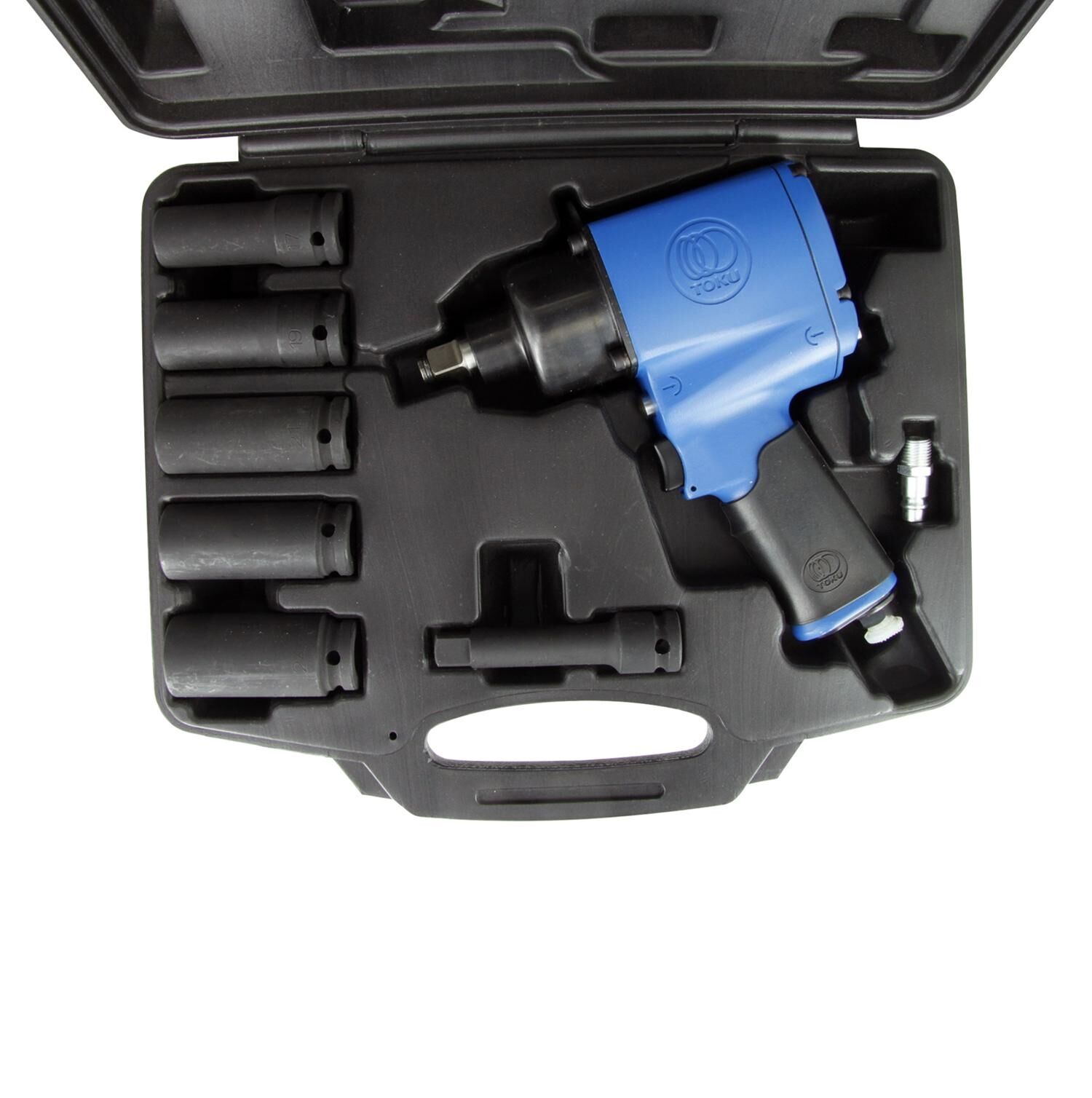 TOKU SLAGMOERSLEUTEL 1/2” IN SET MET LANGE DOPPENSET
