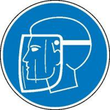 Sticker gelaatsbescherming verpl.  200mm