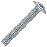 Laagbolkopschroef met binnenzeskant en flens ISO 7380-2 Staal 10.9 - M4x8 mm
