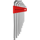 PB Haakse inbussleutelset in kunststof box 9-delig 1,5-10mm lang kogelkop