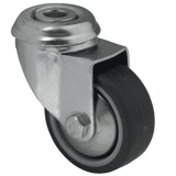 Colson zwenkwiel JDPE met boutgat 50 x 20mm 40kg