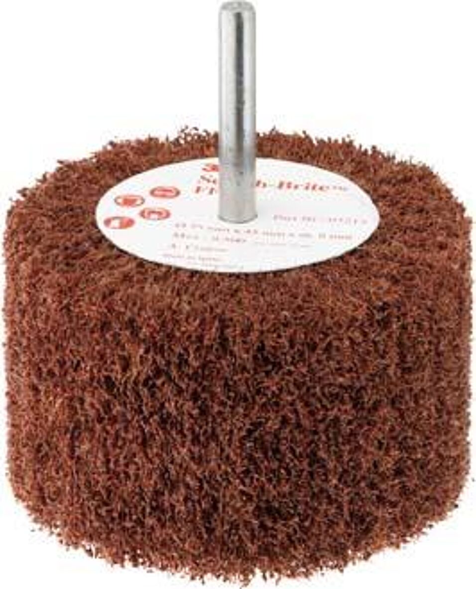 Product afbeelding 3M Scotch-Brite Clean en Finish Lamellenborstel op stift FF-ZS, grijs, 75 mm x 45 m x 6 mm, S SFN