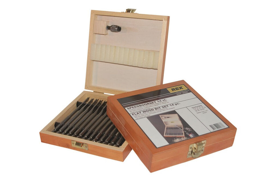 Product afbeelding Speedborenset houten kist 6-25mm 13dlg