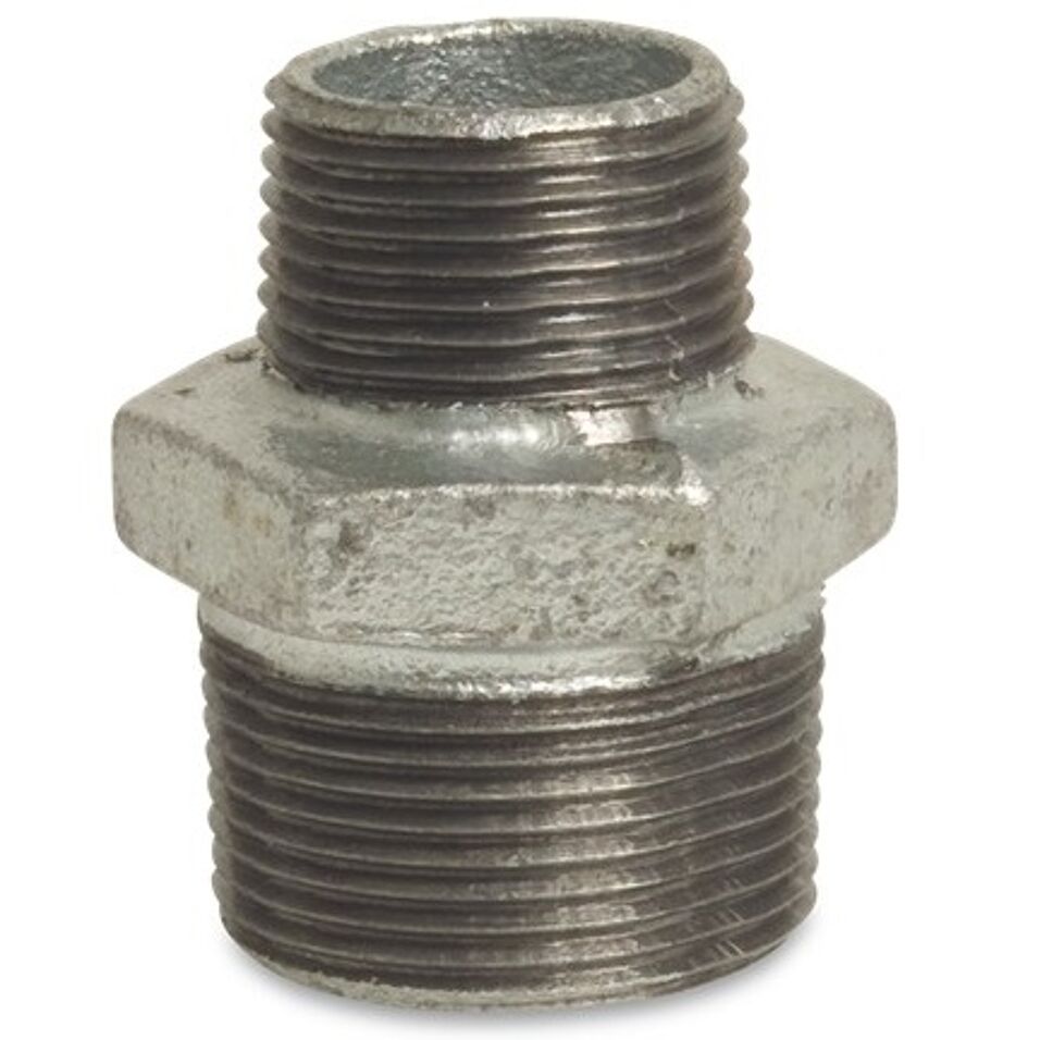 Product afbeelding Verloopnippel nr.245 verzinkt 1.1/2" x 1"
