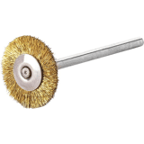 Lessmann Ronde miniatuurborstel Messing gegolfd 22x0,1mm