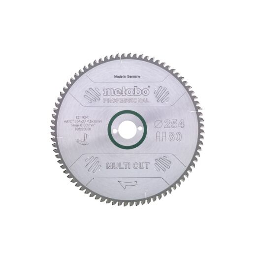 Metabo Cirkelzaagblad HW/CT 254x30mm