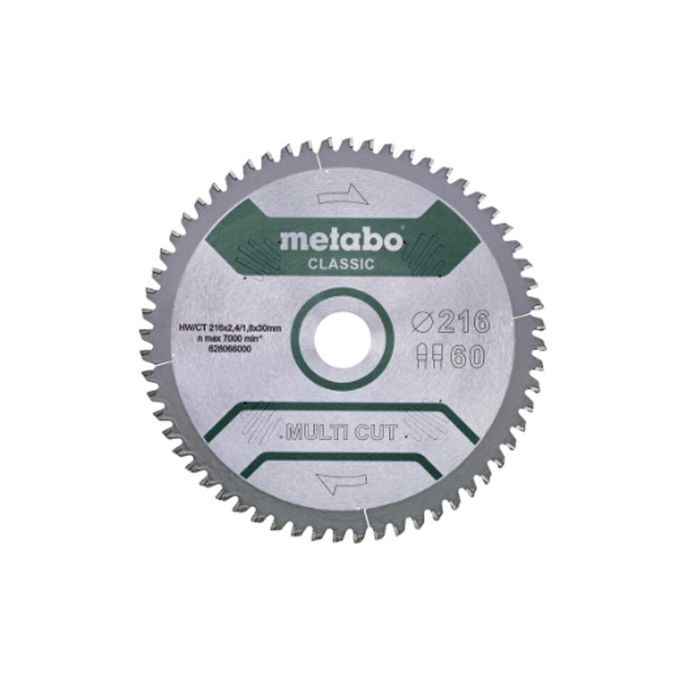 Product afbeelding Metabo Cirkelzaagblad HW/CT     216x30mm