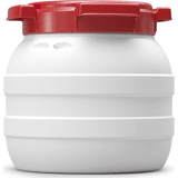 Wijdmondse vat incl. rood deksel  3.6ltr  