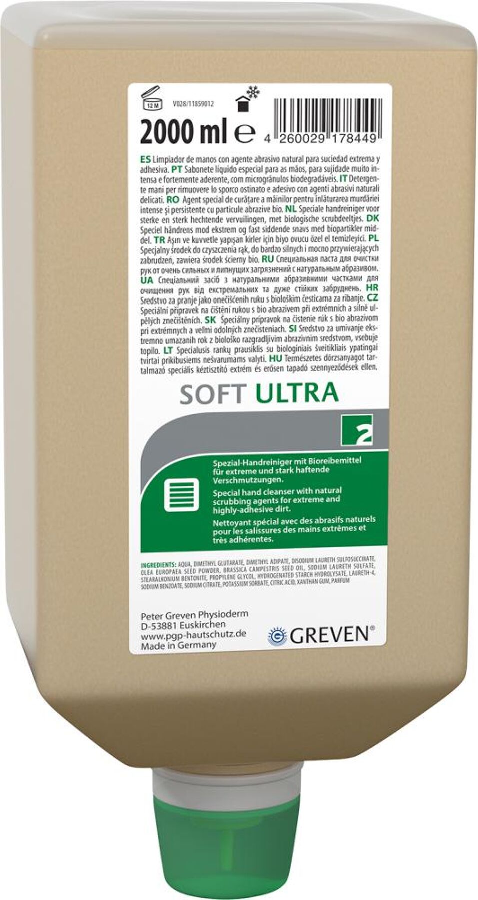 Product afbeelding Handreiniger Greven Soft Ultra 2 lt