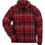 fleece vest rood geblokt