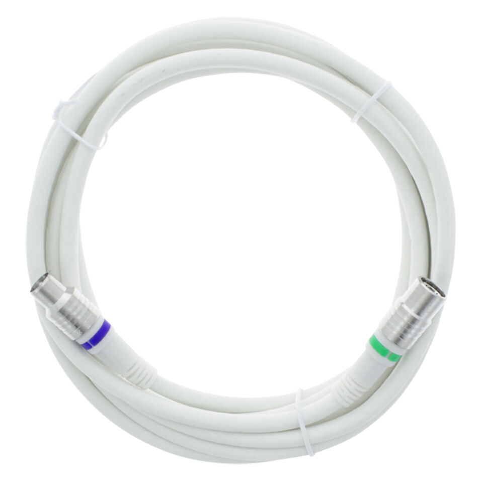 Product afbeelding Q-Link coax kabel stekkker recht wit  3m