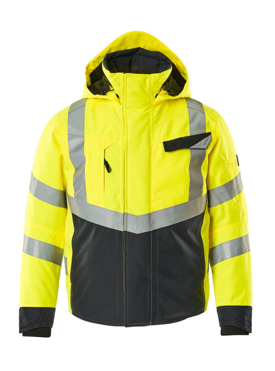 Product afbeelding Mascot winterjack Hastings hi-vis geel/marine maat S