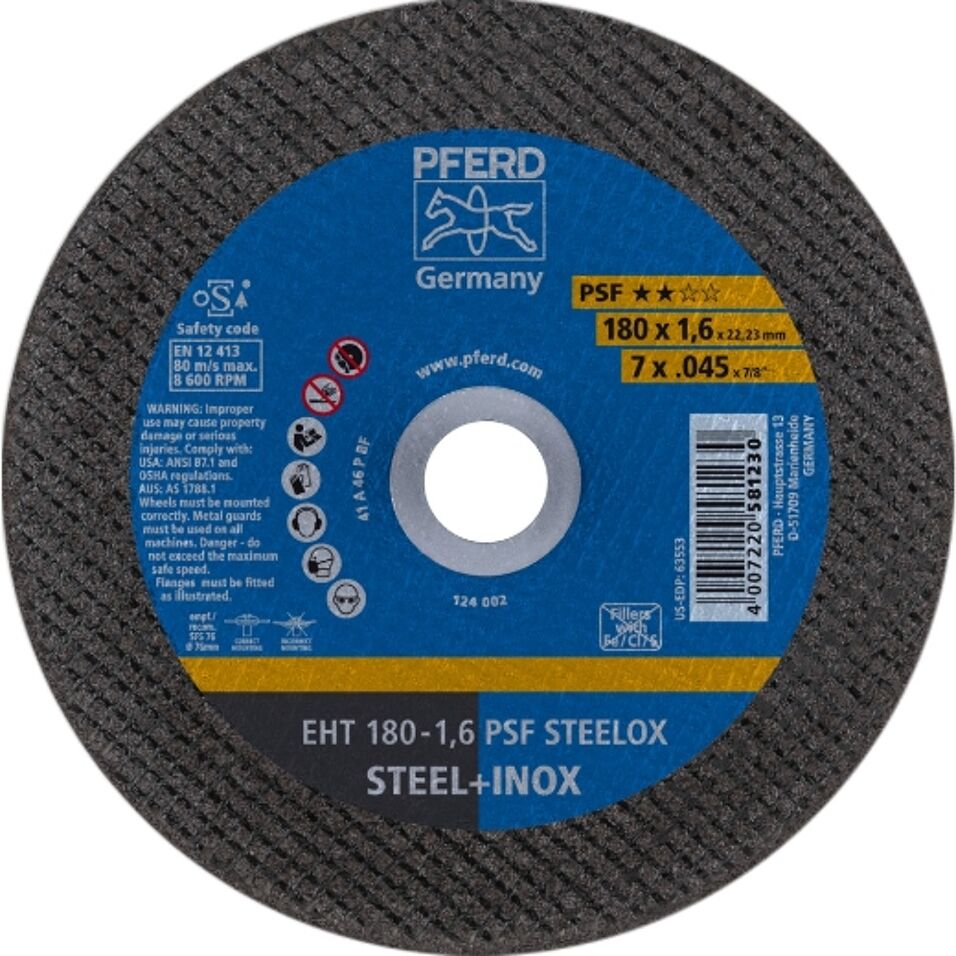 Product afbeelding Pferd doorslijpschijf EHT 180-1,6 PSF STEELOX
