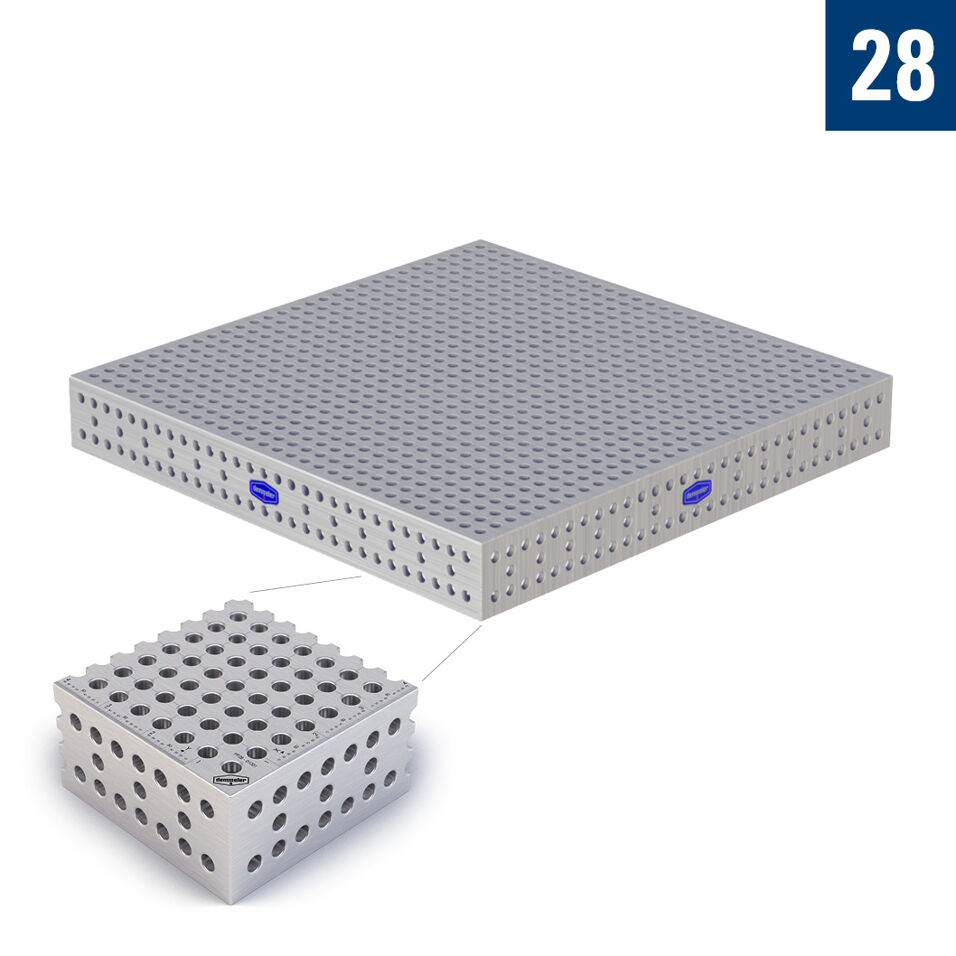 Product afbeelding Demmeler opspantafel PP 1500x1500x200 mm