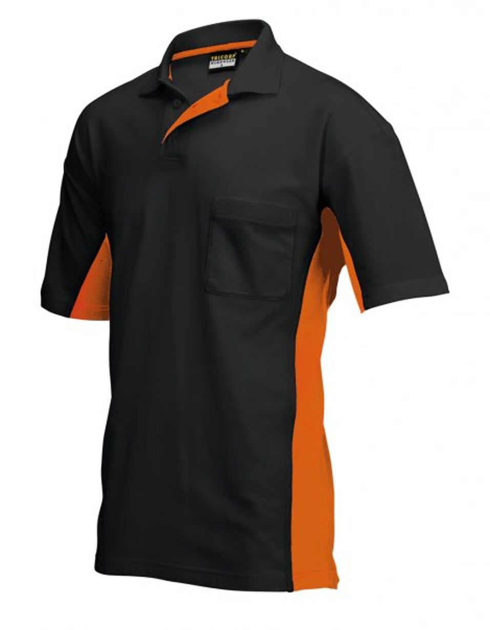 Product afbeelding Poloshirt TP2000 zwart/oranje XS