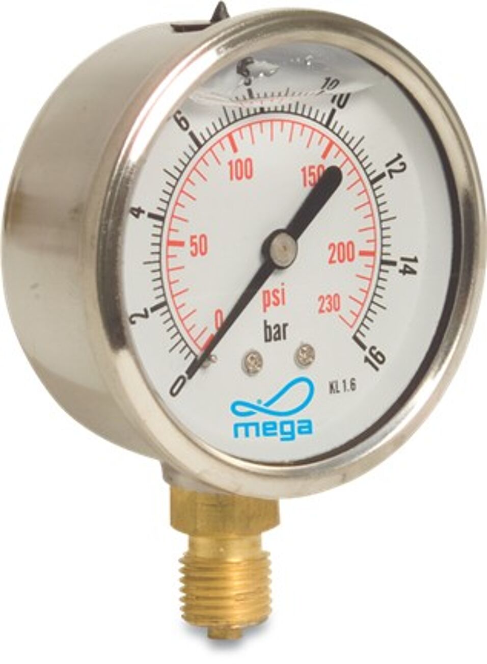 Product afbeelding Manometer 63 0-16 glycerine 1/4 oa
