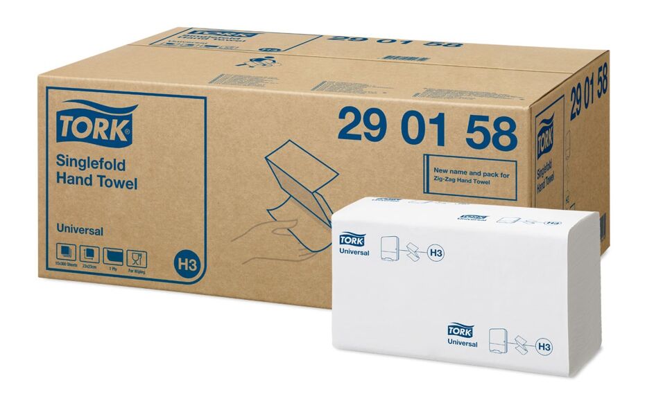 Product afbeelding Tork Universal handdoek Zigzag-vouw soft doos 290158