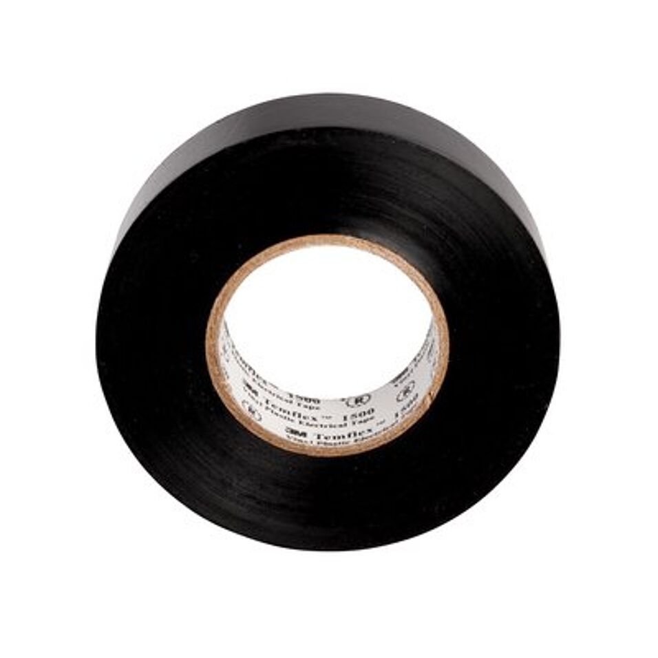 Product afbeelding 3M Temflex 1500 Vinyl Electrical Tape Black, 19mm x 20 m, zwart