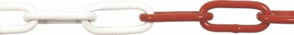 Product afbeelding Stalen ketting rood-wit 30 mt 6