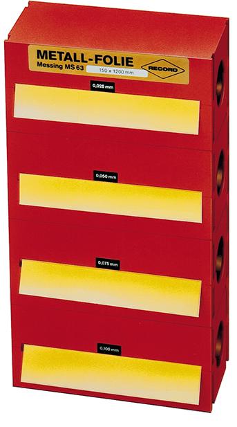 Record metaalfolie platen assortiment messing 0.025 - 0,1mm