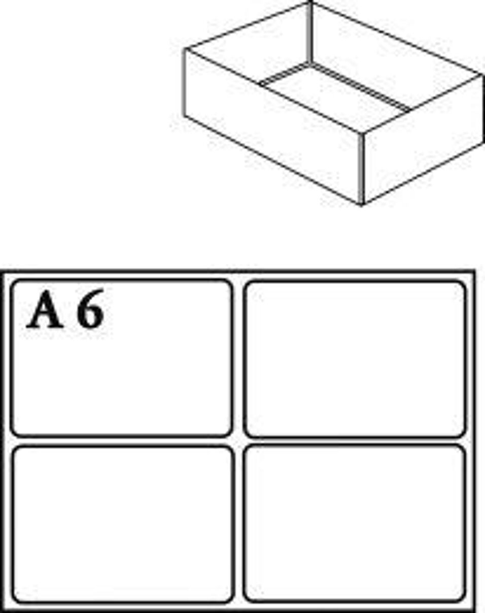 Product afbeelding Inzetbakje 55 A 6-1 transparant p/stuk