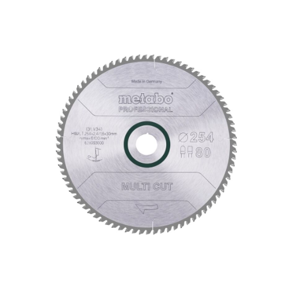 Product afbeelding Metabo Cirkelzaagblad HW/CT 254x30mm