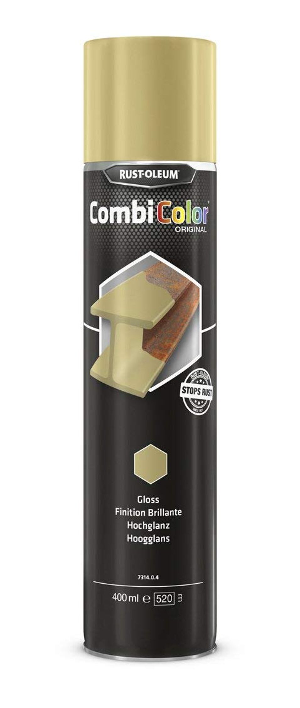 Product afbeelding Rust-Oleum CombiColor verf 7314 goud 400 ml