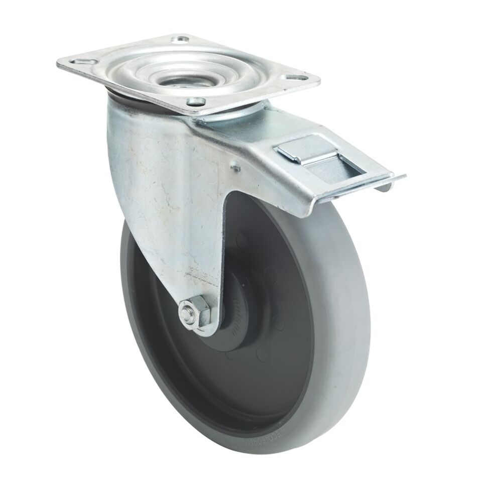 Product afbeelding Colson zwenkwiel BPPF met topplaat en rem 80 x 32mm 120kg