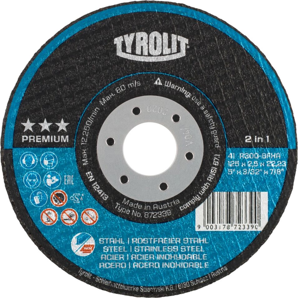 Product afbeelding Tyrolit Premium doorslijpschijf 41 230x2,5x22,23 A30Q-BFXA